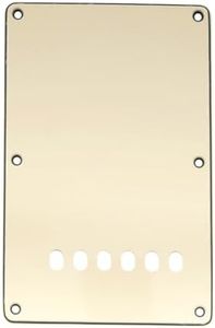 Musiclily Plastic 6 Hole Guitar Back Plate for China Made Squier, 3Ply Cream