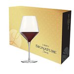 Libbey Signature Wine Glass Gift Set of 4, 24-Ounce, Greenwich Red (24 oz)