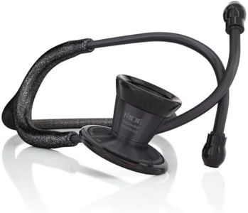 MDF Instruments Black Glitter Blackout ProCardial Cardiology Stethoscope, Limited Edition Mprints, Lightweight Titanium, Adult, Dual Head, Black Glitter Tube, Blackout Chestpiece-Headset, MDF797TGLBO