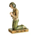 Dicksons I Wait for You Praying Woman Goldtone 6 x 3.5 Resin Decorative Tabletop Figurine