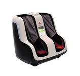 Human Touch Sol Foot and Calf Shiatsu Massager with Patented Figure-8 Technology, Heat, Vibration, and Intensity Setting, Black and Cream (200-SOL-001)