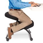 ProErgo Pneumatic Ergonomic Kneeling Chair | New & Improved! | Fully Adjustable Mobile Office Seating | Improve Posture to Relieve Neck & Back Pain | Easy Assembly | Use in Home, Office, or Classroom!