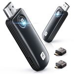 Wireless HDMI Transmitter and Receiver, WELUSOPU HDMI Wireless 4K Decode 1080P Output, 2.4G/5.8G, 328FT/100M, Plug &Play for Laptop Camera TV Box to TV Monitor Projector for Home Church Office - Black