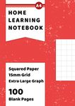 Squared Paper 15mm Extra Large Graph Notebook: 100 Blank Grid Pages with 15mm (1.5cm) Squares A4 - Large Squares For Children Learning