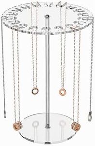 Ausalivan Acrylic Necklace Holder,Jewelry Rotating Organizer Stand For The Girl's Room,Small Necklace Display Hanger Rack,Necklace Storage Hanging,Jewelry Necklace Tree