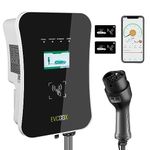WADA POWER Charging Station for Electric Vehicles: 7 kW EV Charger Type 2 for Electric Car Switching Current 6-32 A with App and IEC 62196-2 Socket, Electric Car Charging with 5 M Cable