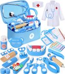 Ophy Doctors Set for Kids, Wooden Kids Doctors Sets with High simulation Stethoscope Pretend Medical Playset for Kids 3+ Year Old Educational Toys Gifts for 3-8 Year Old Boys Girls Dentist Toys