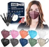 FENFEN KN95 Face Masks Disposable Adults - 50 Pack 5 Layer Protection KN95 Masks Breathable Comfortable Dust Safety Mask Individually Wrapped