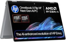 HP OmniBook X Flip NGAI 14" Laptop | CoPilot+ PC | AMD Ryzen AI 5 340 Processor | 16GB RAM | 512GB SSD | AMD Radeon 840M Graphics | 2K Touchscreen | Up to 19.5 Hrs Battery | Windows 11 | 14-fk0004sa