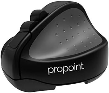 Swiftpoint ProPoint Wireless Ergonomic Mouse, Powerpoint Presentation Clicker & Laser Pointer, Bluetooth Rechargeable for Laptops & iPads, Portable Mini Travel Design (Black)