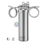 Waterdrop AS08 Stainless Steel Under Sink Water Filter System, 1 Years Lifetime Under Sink Water Filter, 5X Service Life, Reduces Chlorine, Lead, Heavy Metals, Bad Taste, Brushed (1 Filter Included)