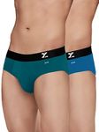 XYXX Cotton Regular Solid (Pack of 2) (Aero Briefs for Men_Legion Brilliant Blue_M)