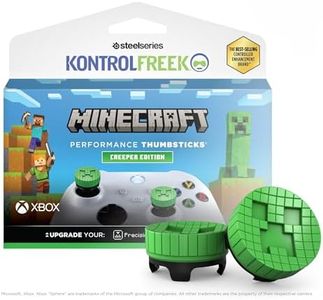 KontrolFreek Minecraft Performance Thumbsticks: Creeper Edition for Xbox Series X/S and Xbox One (XB1) Controller | Mid-Rise | Green