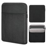 MoKo 6-7 inch Kindle Tablet Sleeve Compatible with 6.8" Kindle Paperwhite 2021, 6" Kindle (11th Generation) 2022, Fire 7 2022, Protective Carring Case Cover with Dual Pockets and Pen Holder, Black