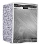 Classic Dishwasher Cover Suitable for Whirlpool of 12, 13, 14, 15 Place Setting (63X63X81CMS, White & Grey)