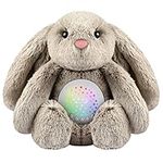 BEREST Baby Sleep Soother Sweet Bunny, Womb's Heartbeat Lullabies & Shusher White Noise Machine, Nursery Decor Night Light Projector, Toddler Crib Sleeping Aid, Baby Shower Gifts Rabbit