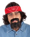 Forum Novelties Men's Chong Costume Kit with Bandana Wig and Beard, Multi, One Size