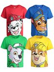 Nickelodeon Paw Patrol Marshall Rubble Rocky Chase Toddler Boys 4 Pack Graphic T-Shirts Chase, Marshall, Rubble & Rocky 3T