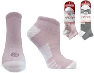 Doctor's Choice Men's & Women's Sleeping Socks, No Show Cozy Compression, Pink, Medium