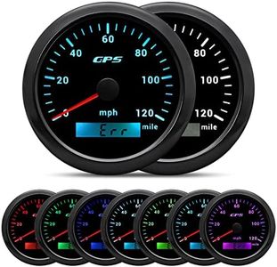 ARTILAURA GPS Speedometer 85mm 3-3/8" Boat GPS Speedometer Car Marine MPH Gauge Antenna 7 Color 0-120 MPH for AUTO Truck
