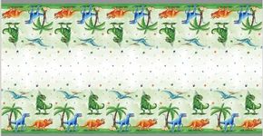 WERNNSAI Dinosaur Party Tablecloth - 2 PCS Dinosaur Party Decorations for Party Supplies Plastic Waterproof Tablecloth Disposable Table Cover for Boys Dinosaur Birthday Party 137×274 cm