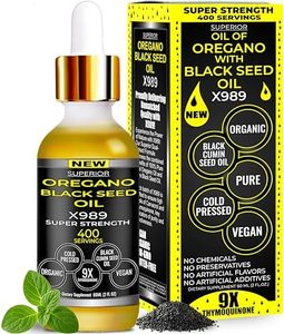 Oil Of Oregano With Black Seed Oil - 400 Servings, 2 in 1 Wild Oregano Oil with Black Seed Oil Drops, Organic Supplement, Alternative to Oregano and Black Seed oil Gel Capsules, Non-GMO, Vegan