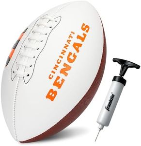 Franklin Sports NFL Cincinnati Bengals Autograph Football - Official Size White Panel Souvenir Football for Autographs + Signatures - NFL Team Fan Shop Memorabilia Ball for Display