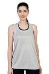 BLUEFICUS Women's Sleeveless Vest Top for Yoga Workout and Running Loose Fit Gym Fitness Tank Top for Girls (Grey,Medium)