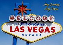 Personalised Las Vegas City Greeting Card (Birthday, Christmas, Any Occasion) - Custom Card for Him or Her Male Female Family Kids Boys Girls any Age