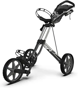 Sun Mountain Golf Speed Cart V1R 3 Wheel Pursh Cart - Steel-Platinum