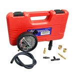 HFS(R) Fuel Pump Tester Gauge Kit Carburetor Valve Fuel Pump Pressure & Vacuum Tester Gauge Test Kit Below 10PSI for Car & Truck W/Storage Box