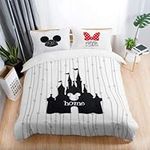 OYUXMAS Cute Mouse Print Duvet Cover King Size Microfiber Comforter Cover 3 pcs for Kids Teens Room Bedding Set Easy Care Quilt Cover with 2 Pillowcase (King Size)