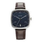 Titan Neo Curve Quartz Analog with Date with Date Blue Dial Brown Leather Strap Watch for Men-NS1885SL03