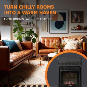 WARMGLOW Living Flame Gas Heater – 3.8KW Adjustable Indoor Home Heater