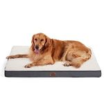 Bedsure Extra Large Dog Bed - Orthopedic Big Dog Beds with Removable Washable Cover for Extra Large Dogs, Egg Crate Foam Pet Bed Mat, Suitable for Dogs Up to 100 lbs, Grey