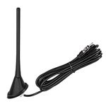 Eightwood Car Stereo AM FM Radio Antenna, Universal Roof Mount Antenna Replacement with Mount Base 500cm Extension Cable for Vehicle Car Truck Stereo Receiver Head Unit FM HD Radio