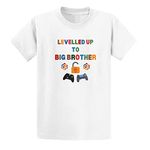 Second Ave Baby/Children's Gamer Levelled Up to Big Brother White T Shirt Boys Top