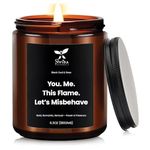 Shrida Naturals 100% Natural Soy Candle – 180g (6.3oz) - Black Oudh & Rose Misbehave | Bold & Romantic Scent | Handmade Aromatherapy Jar Candle | Long Lasting Burn | Ideal for Gifting