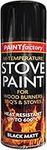 Q&H High Temp Black Matt Spray Paint 400ml - Stove Paints for Wood Coal Burner, Stoves, BBQ's, Chimneys, Fireplaces - Heat Resistant 600°C - & Quick Drying Provide Great Coverage & Adherence Home (1)