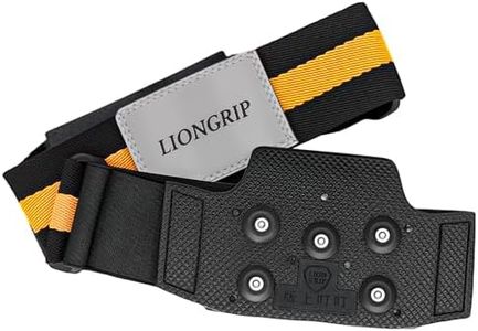 LG11 Upgraded Ice Cleats for Shoes - Rotatable Anti-Slip Spikes with Tungsten Steel Tips, Indoor/Outdoor Use, Reinforced Molded Base & Non-Slip Rubber Pads for Hiking/Walking on Ice