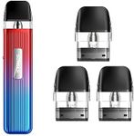 Geekvape Sonder Q Pod Kit with 0.6ohm 3 Pack Geekvape Q Replacement Pod, No Nicotine, 2ml Cartridge Capacity (Red Blue Sonder Q Pod+0.6ohm Q Replacement Pod)