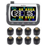 EEZ RV Products EEZTire - Real Time/24x7 Tire Pressure Monitoring System + 8 Anti Theft Sensors System - Color Monitor (TPMS8ATC)