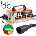 18 AMP 48 Volt Golf Cart Battery Charger 48 Volt Club Car Charger 1250W, 3-6 Hours Full Charge, 16 FT Cord with Trickle Charge, 48 Volt Golf Cart Battery Charger Club Car for Lead-Acid Battery