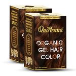 QuikHenna Organic Hair Colour Gel 4N Medium Brown 210gm- Pack of 2 | PPD & Ammonia Free Permanent Hair Color | Natural Hair Colour for Women & Men