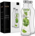 JoyJolt Glass Water Bottles - 2pc G