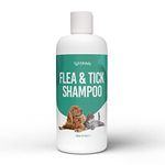 Petsly Tick & Flea Shampoo for Dogs - 500ml - Dog Flea Shampoo & Flea Shampoo Cat with Tea Tree Oil - Dog Flea Shampoo Kills Fleas and Eggs & Cat Flea Shampoo - Dog Shampoo Flea and Tick Prevention