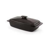 Weber Ceramic Casserole Dish | Large Casserole Dish with Lid | Non-Stick Casserole Dish | Suitable for BBQ Grills | Weber Ceramic Cookware | Weber Barbecue Accessories – Black (17888)