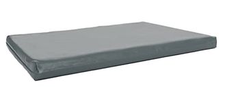 Jenny Wren - Foam Filled - Waterproof Dog Bed Heavy Duty Chew Resistant Mattress Outdoor Crate Cage Mat Pad - 30" x 20" x 2" (75cm x 52cm x 5cm) - Grey