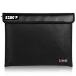 Fireproof Document Bag - with 5200°F Heat Insulated, Waterproof Fireproof Bag with Zipper, 8 Layers of Functional Materials, Fireproof Money Bag for Cash/Documents/Valuables, Fire Bag 13.9"x10.6"