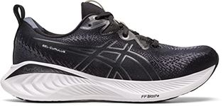 Asics Women's Gel-Cumulus 25 Sneaker, Black White, 6 UK